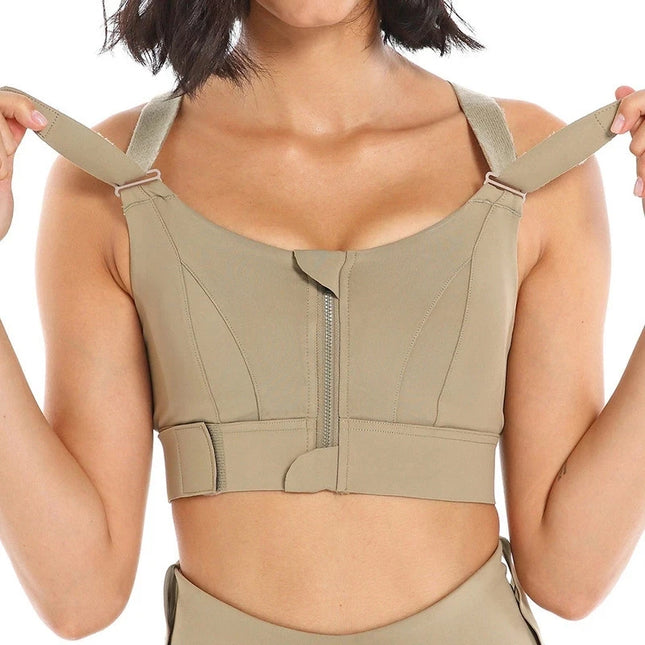 FlexFit Zipper Bra -  Adjustable Sports Bra