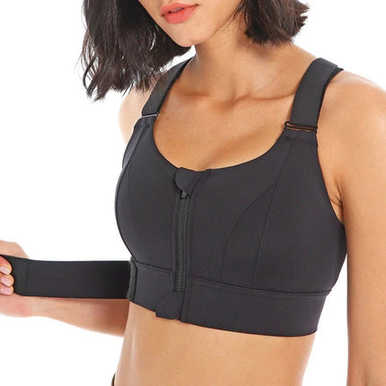 FlexFit Zipper Bra -  Adjustable Sports Bra