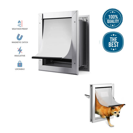 BarkShield Elite – Durable Aluminum Weatherproof Dog Door